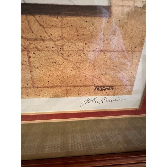 Framed Limited Edition Print "Old Salem The Boys School" By John Furches 106/100 - Picture 6 of 10